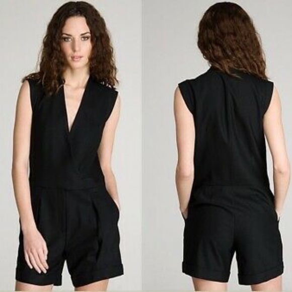 HELMUT LANG BLACK WOOL TUXEDO SHORTS JUMPER - Picture 6 of 6